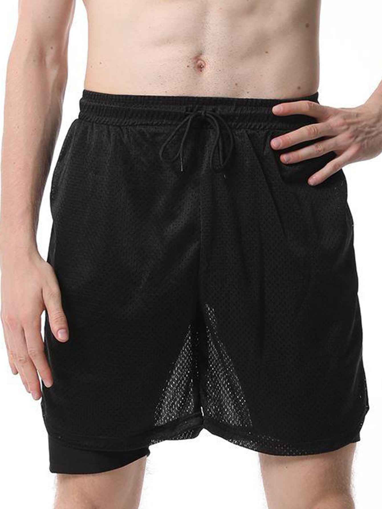 Men's 2-in-1 Sauna Sweat Shorts with Compression Liner