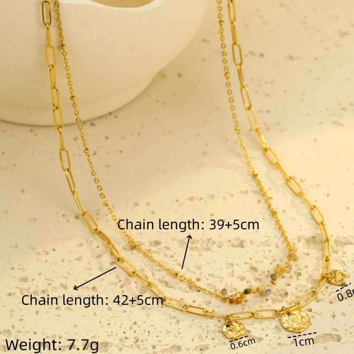 18K Gold-Plated Double-Layered Necklace