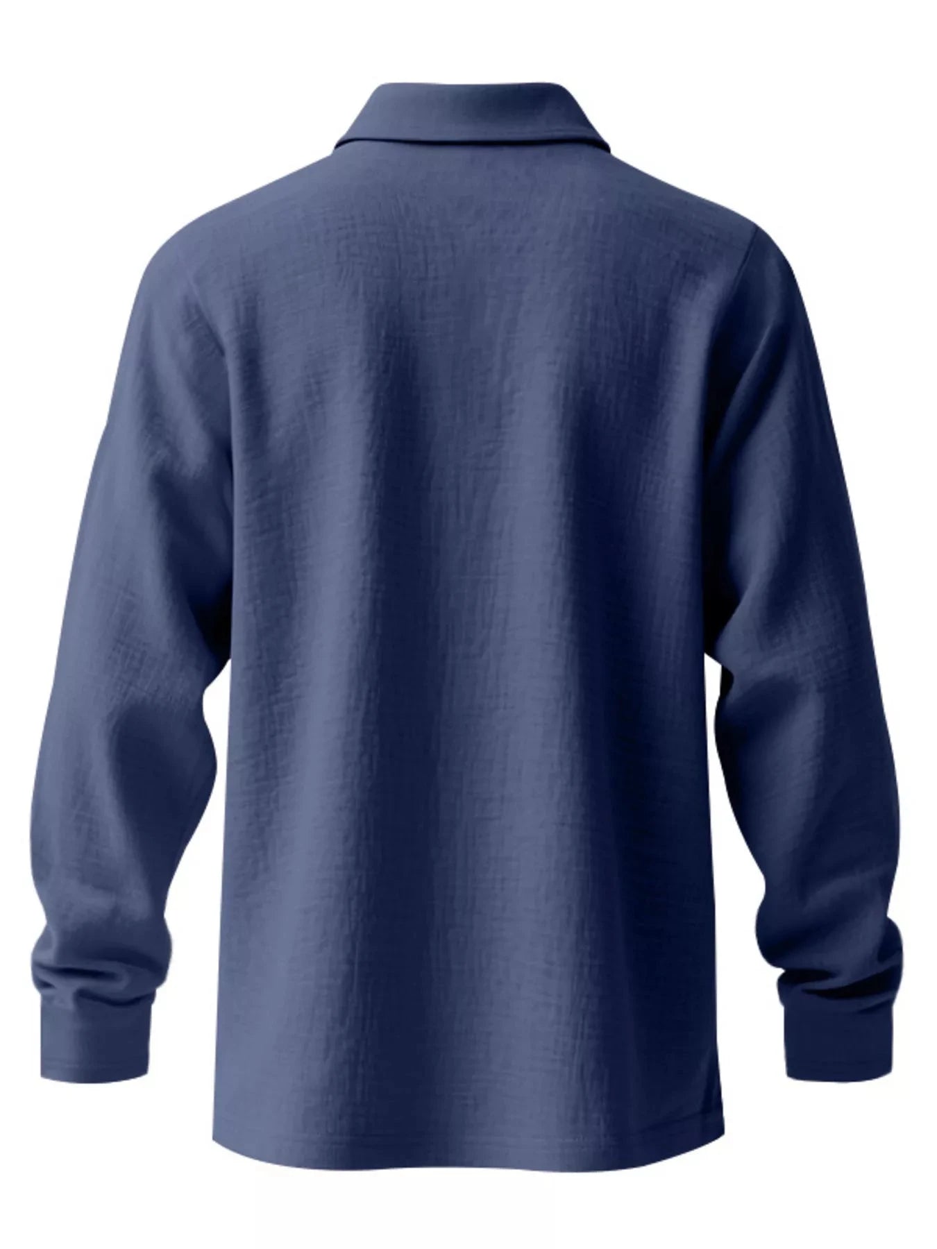Men's Full Size Classic Long Sleeve Polo Plus Size