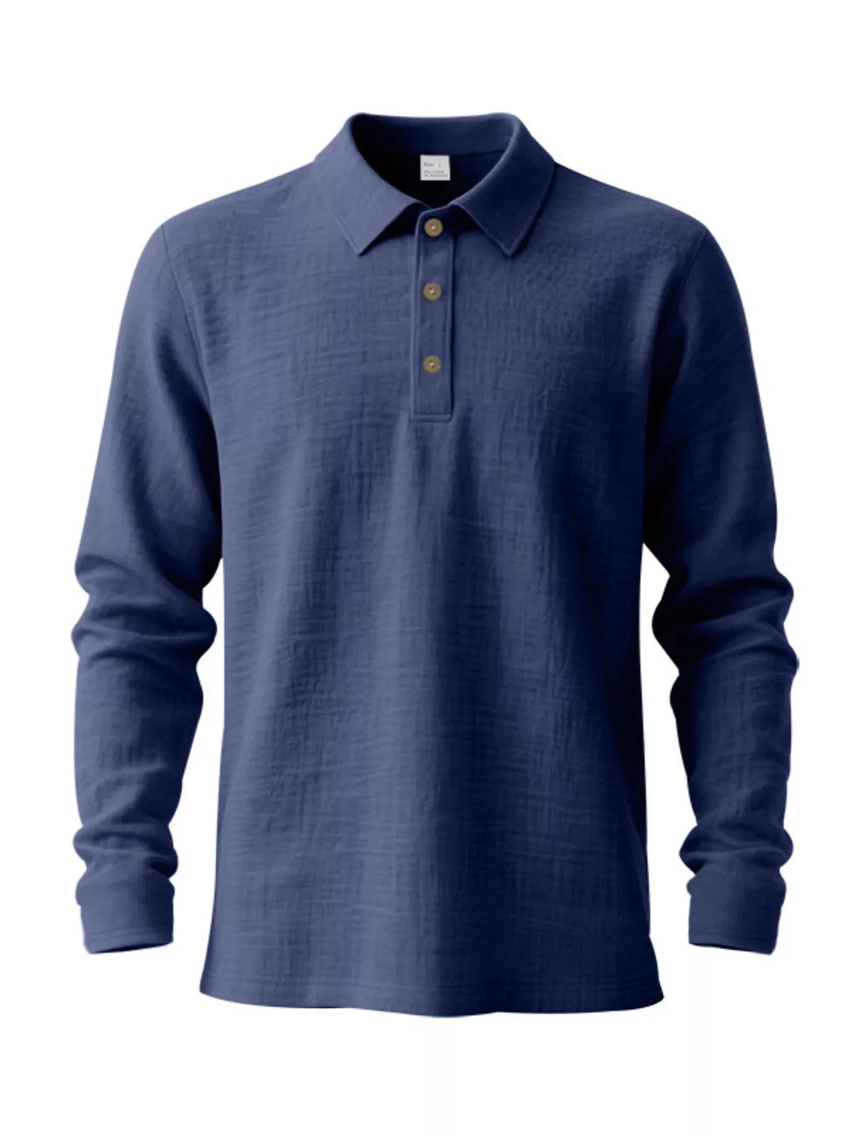 Men's Full Size Classic Long Sleeve Polo Plus Size