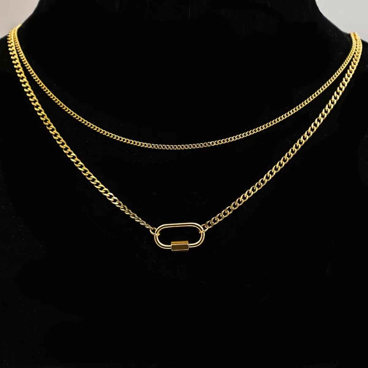 18K Gold-Plated Double Layered Necklace