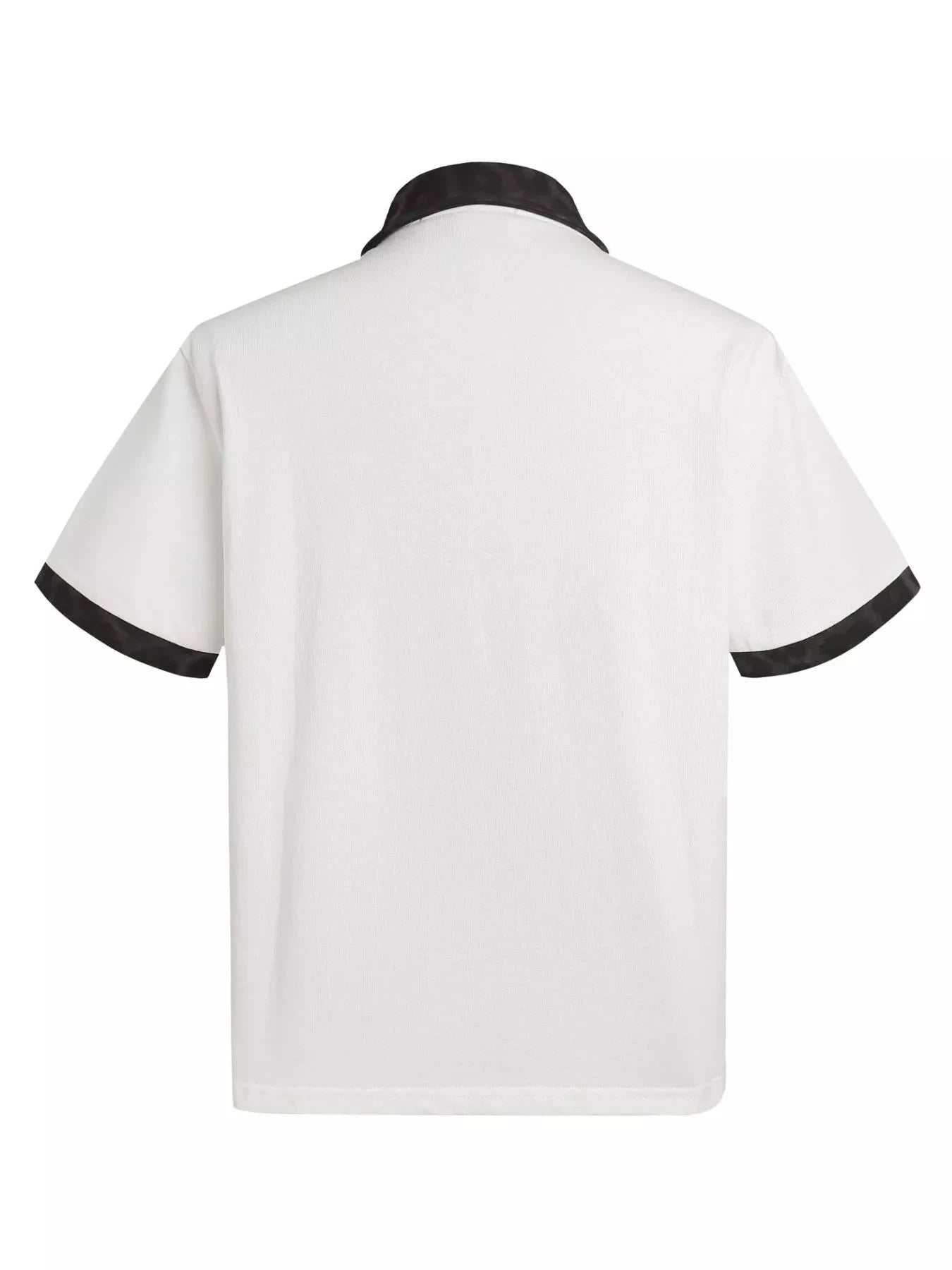 Men's Graphic Leopard Collar Short Sleeve Polo
