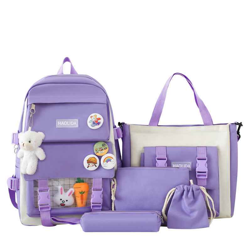 Girls' Large-Capacity School Travel Bag