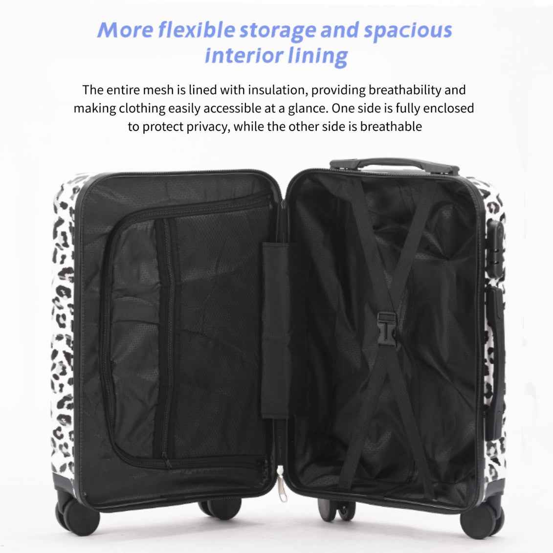 2-piece Luggage Set, 20 Inches, With Makeup Bag, 20 Inch Hard Shell Expandable Lightweight Luggage, 360 Degree Rotating Wheels, Large Capacity Lightweight Travel Luggage. Side Hook, Independent Lock,