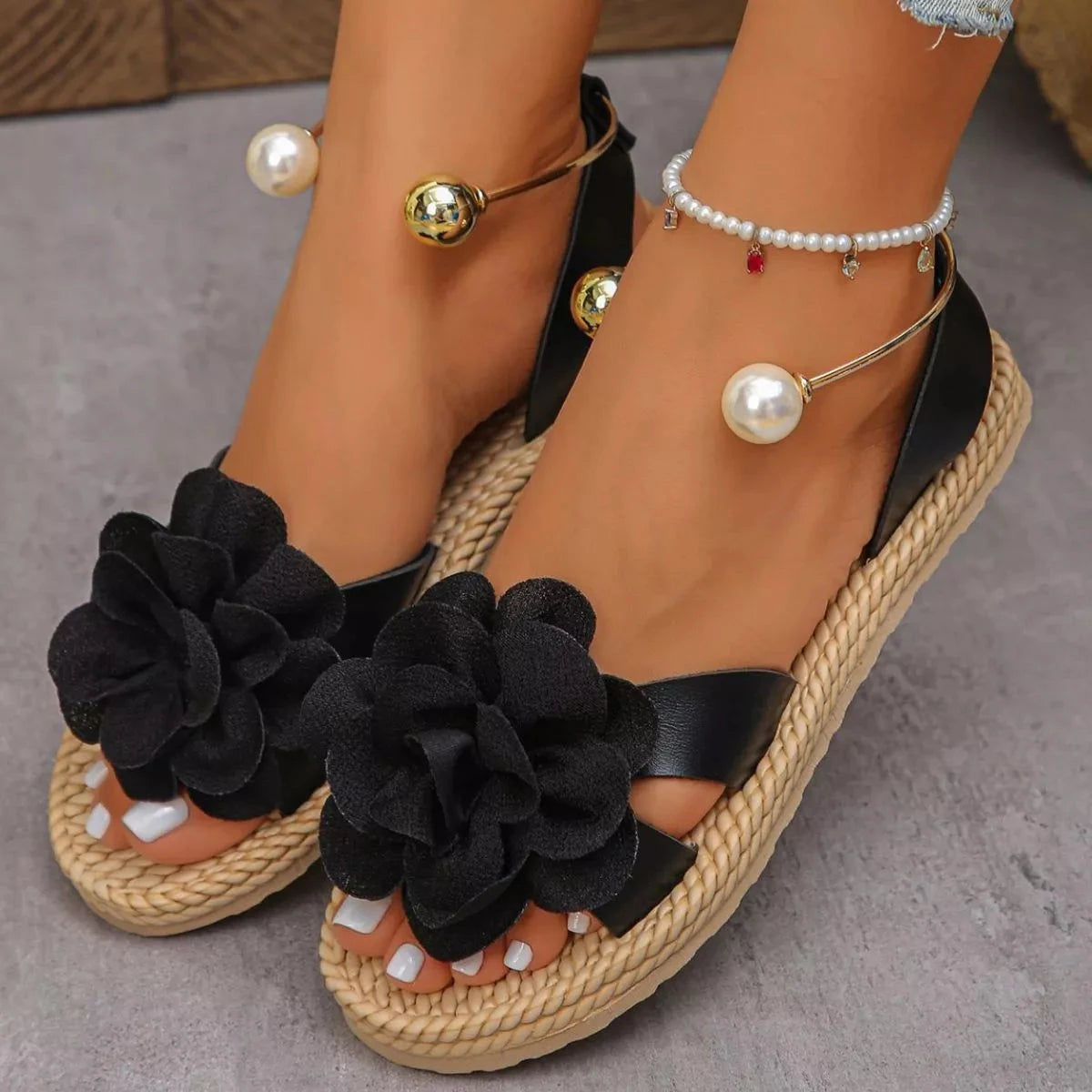 Flower Open Toe Sandals