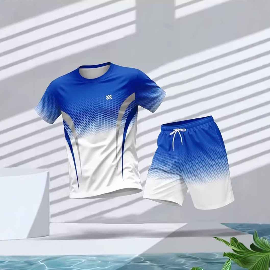 Men's Crew Neck Tee and Shorts Set
