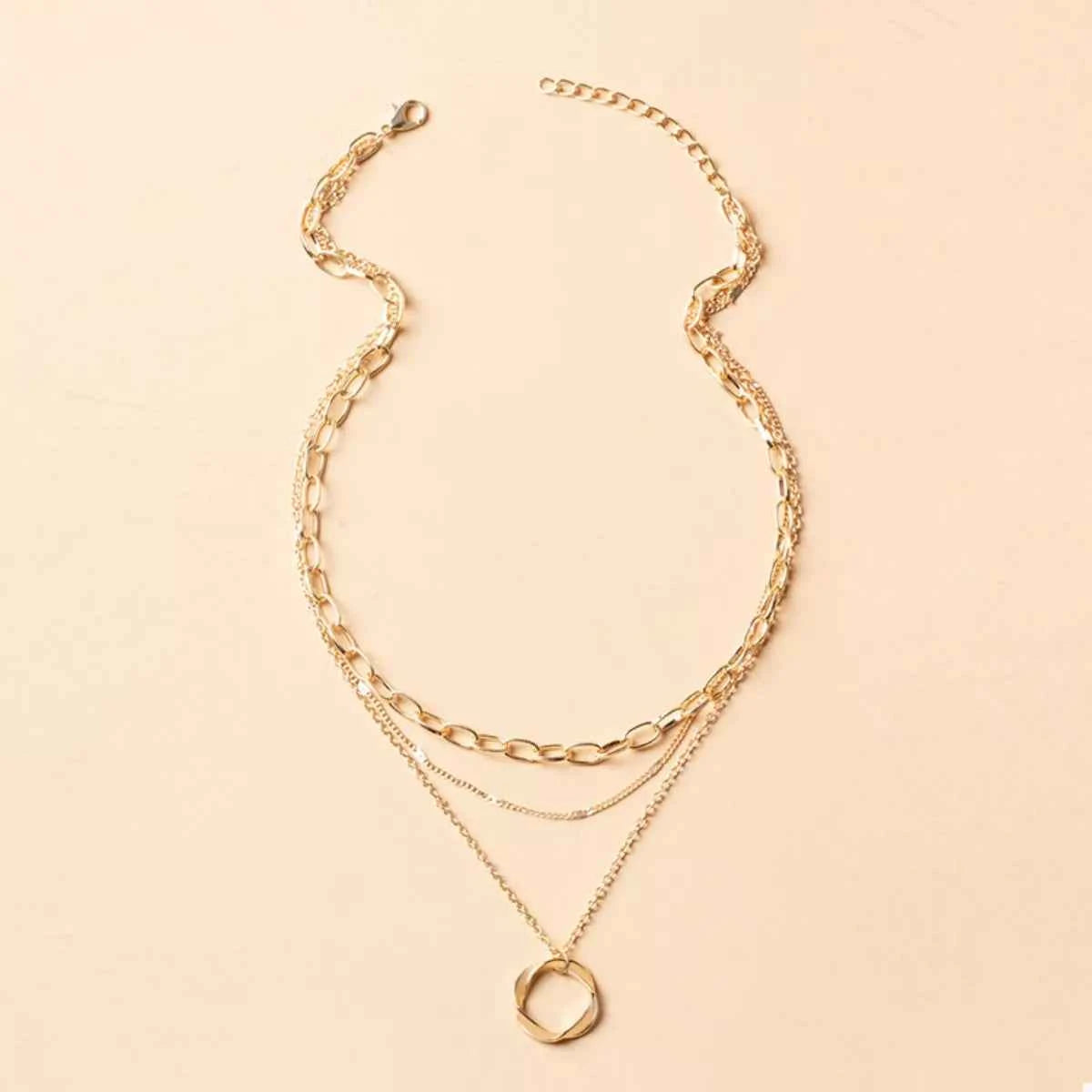 Three Layered Pendant Necklace