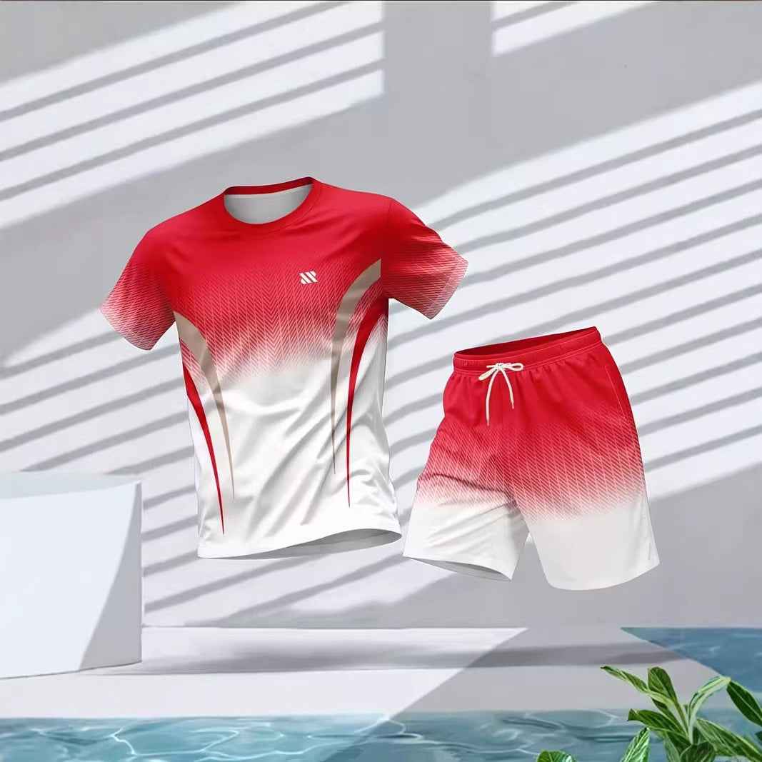 Men's Crew Neck Tee and Shorts Set