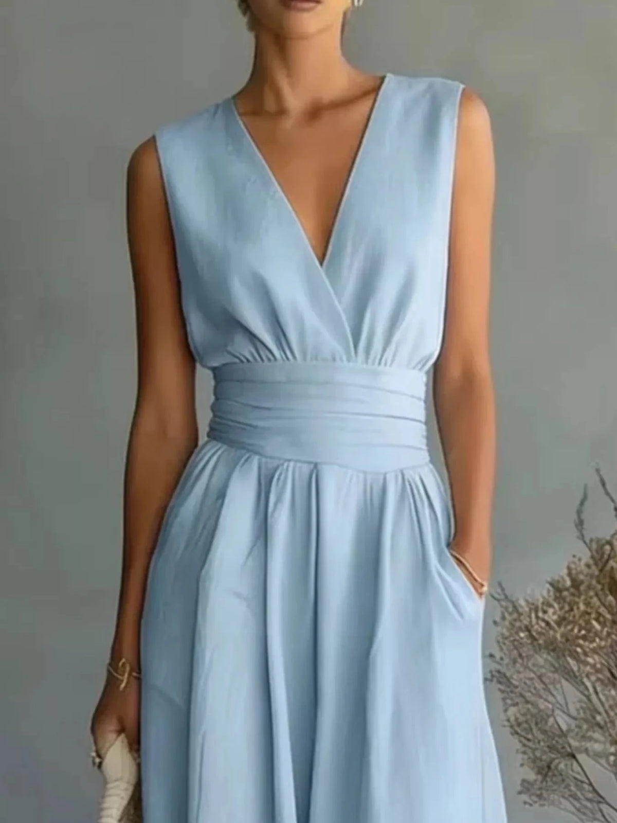 Full Size Sleeveless Wide-Leg Jumpsuit Plus Size