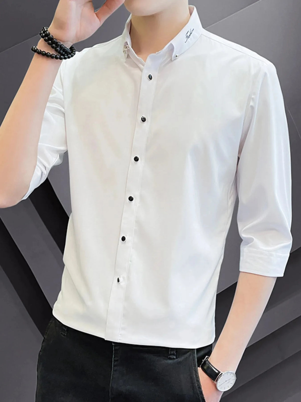 Men's Button Up Slim Fit Casual Shirt