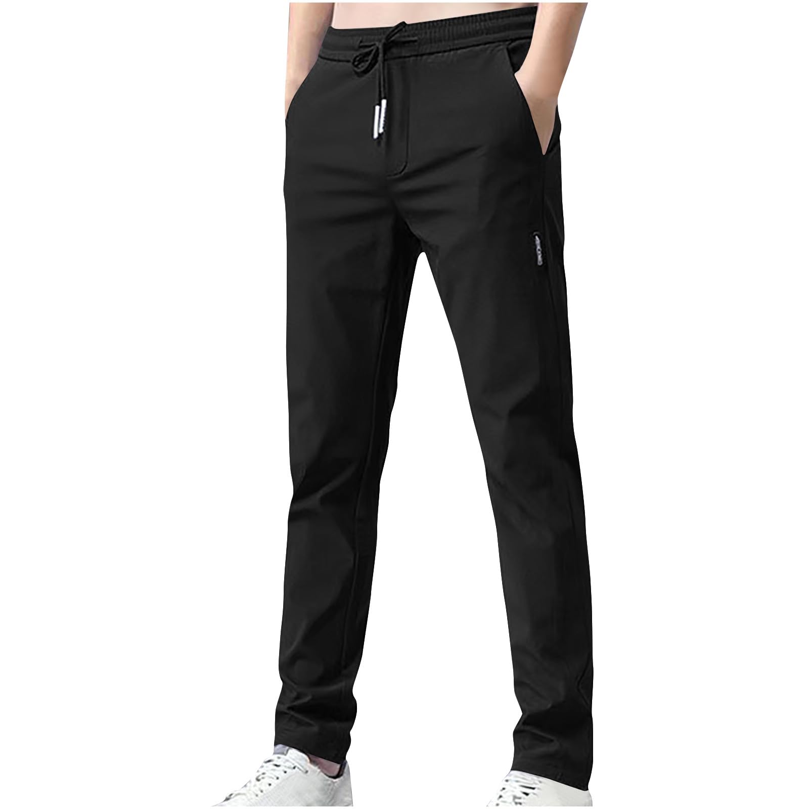 generic Next Day Delivery Items Prime Golf Pants Men Straight Fit Trousers Fashion Running Tapered Jogger Pants Summer Cool Ice Silk Men Clothes Breathable Dark Gray 4X-Large - Amaryllisstores