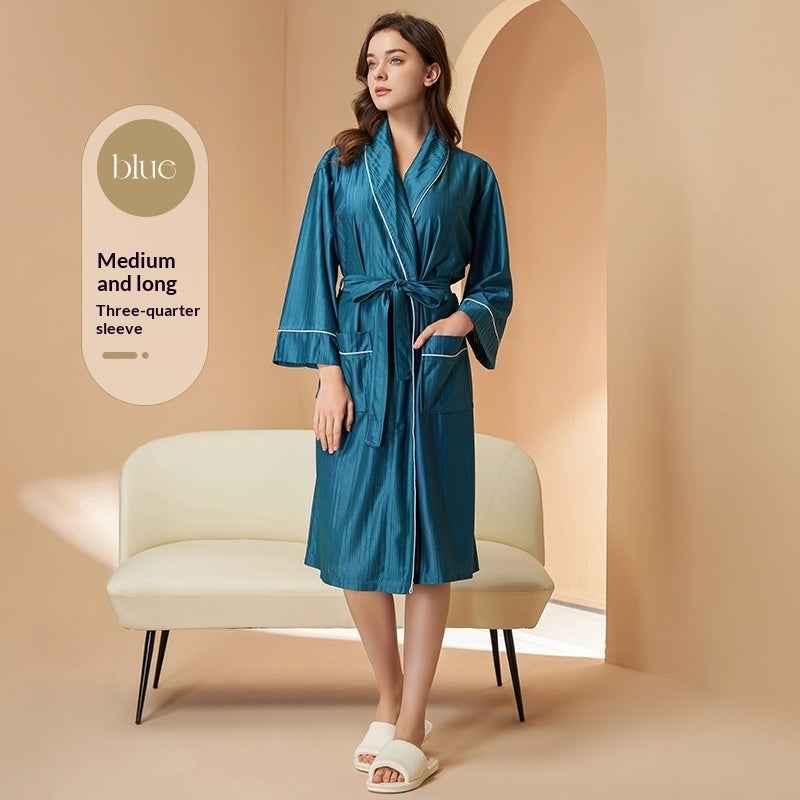 Absorbent Night Robe Mens Thin-Style Couples Bathrobe