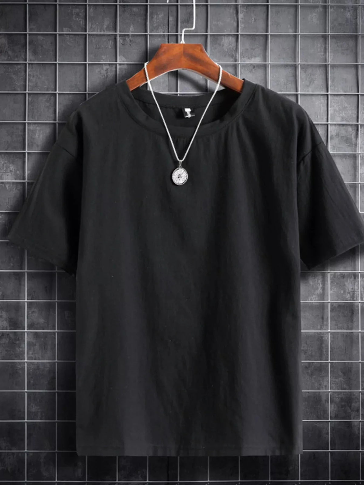 Men's Plus Size Solid Color Short Sleeve T-Shirt