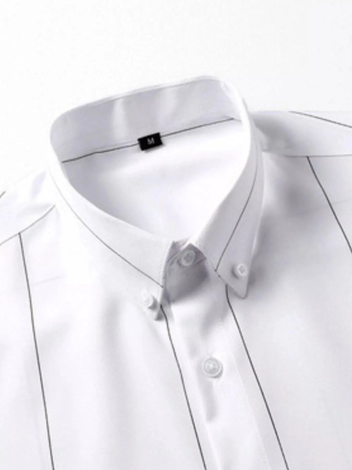 Men's Plus Size Stripe Button-Down Shirt