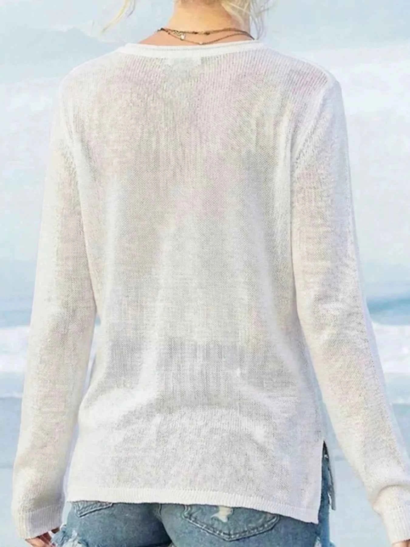 American Flag Long Sleeve Sweater