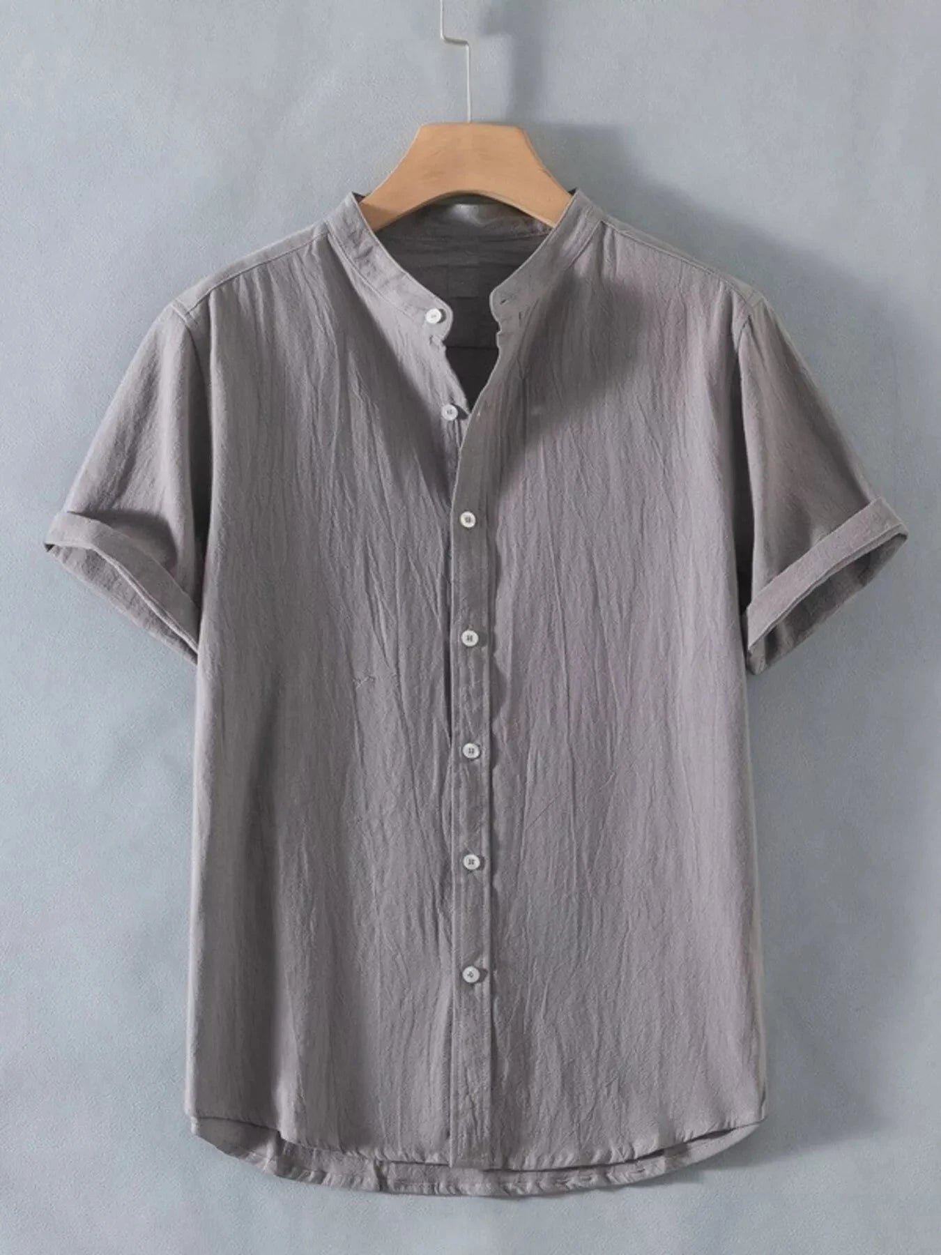 Men's Plus Size Button Up Short Sleeve Shirt