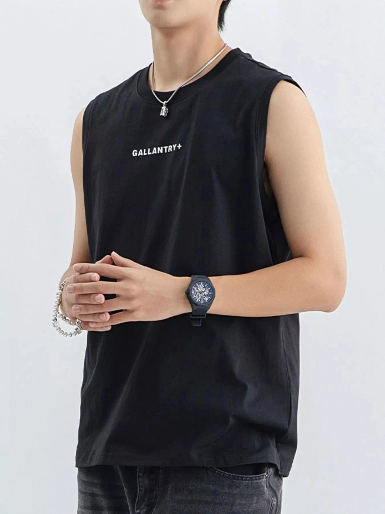 Men's Plus Size Round Neck Tank