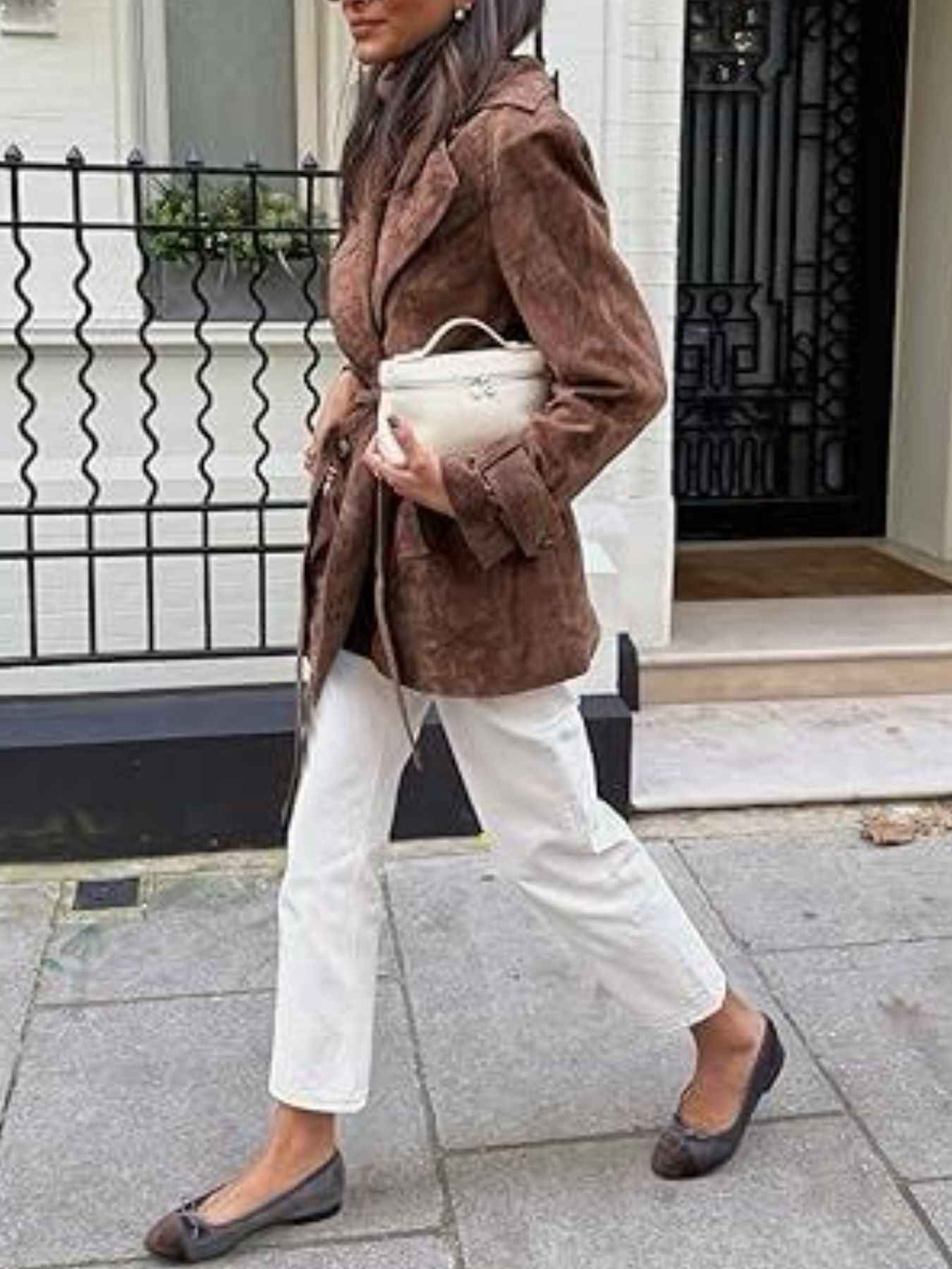 Double Breasted Tie Waist Coat