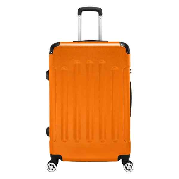 3-in-1 Portable ABS Trolley Case 20inch  24inch  28inch Orange