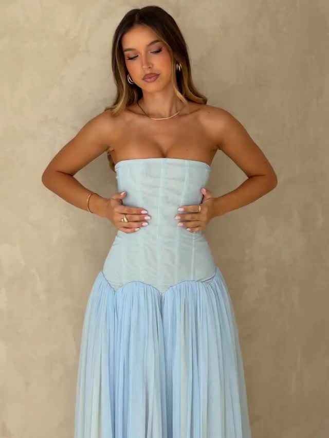 Off-the-shoulder Mesh Strapless Dress For Women