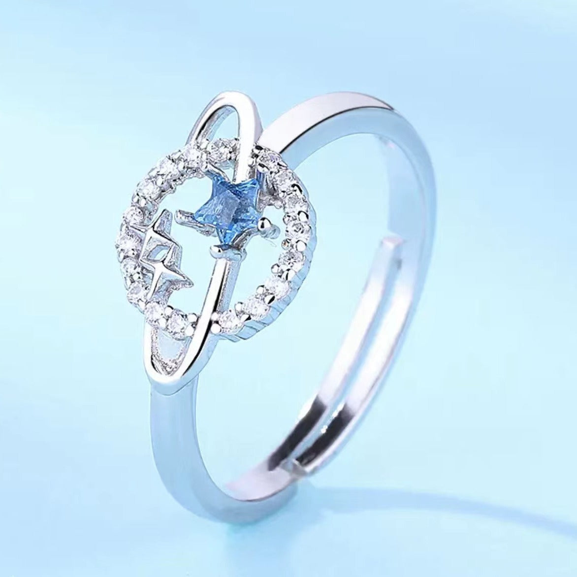 S925 Vintage Saturn Ring - Minimalist Silver Jewelry
