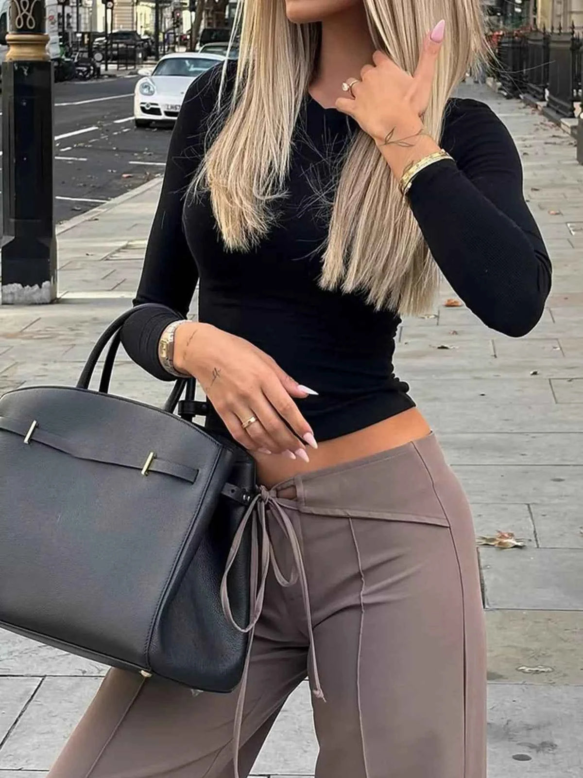 Long Sleeve Fitted T-Shirt