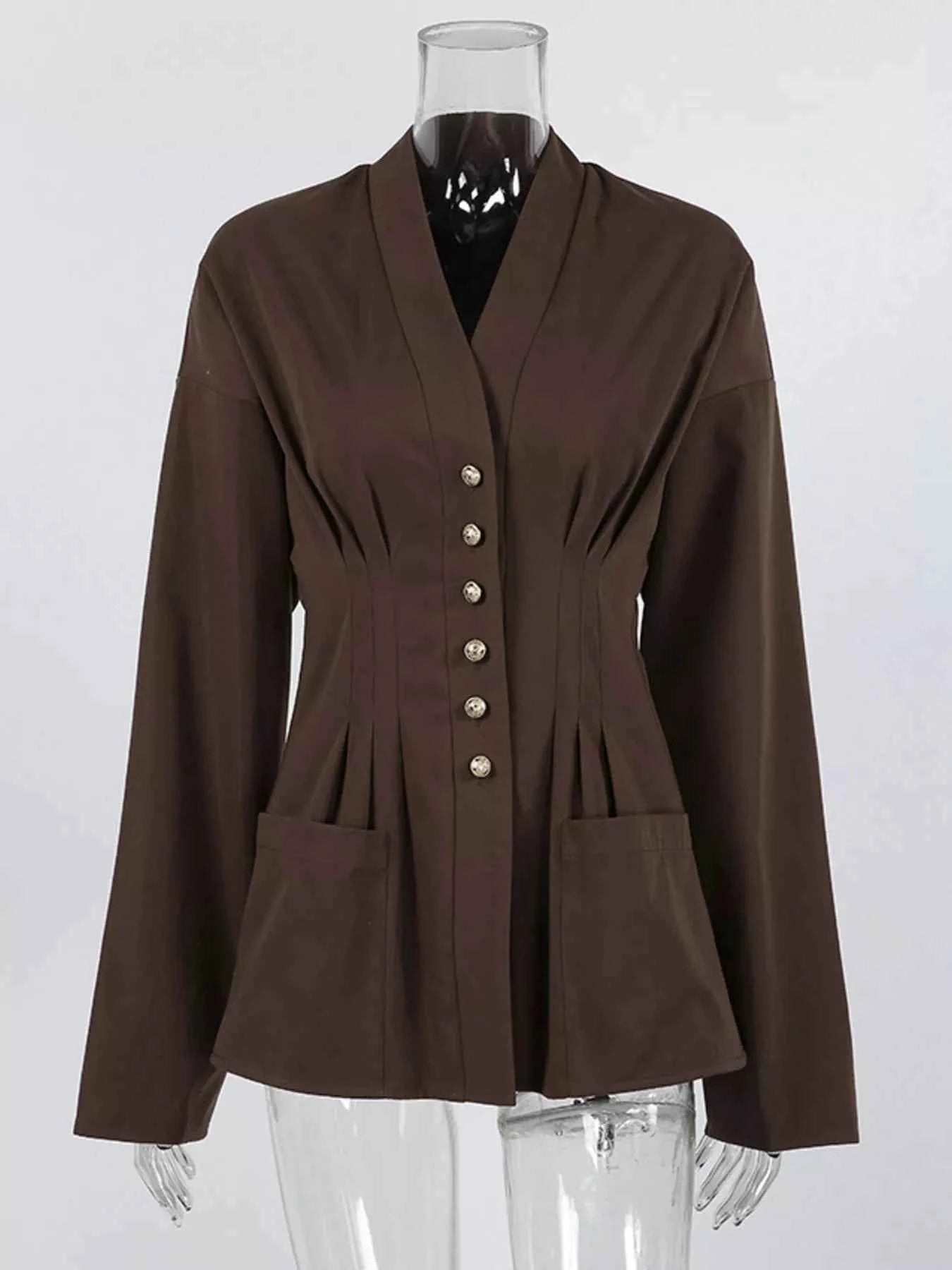 Button Down Long Sleeve Outerwear