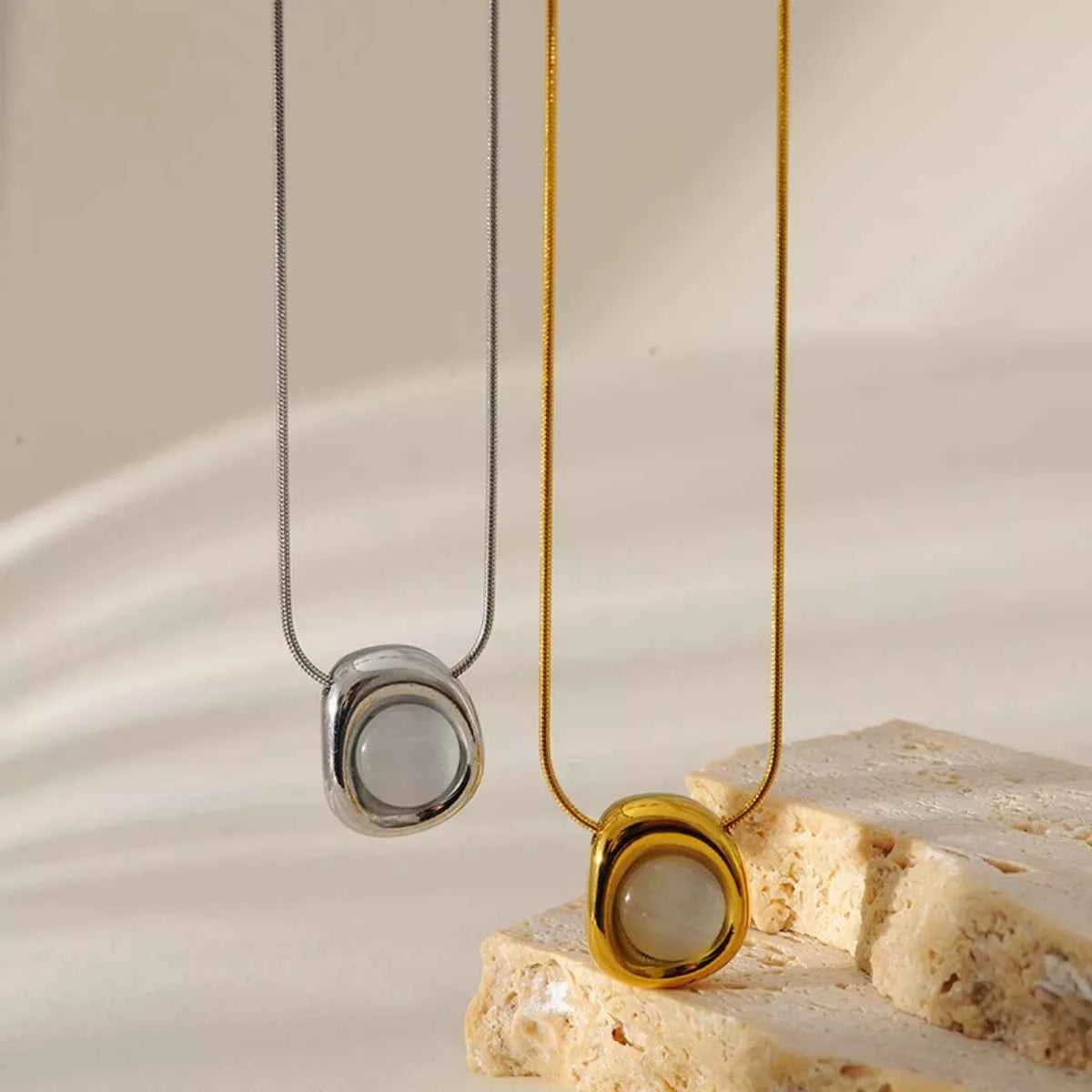Natural Stone Pendant Necklace
