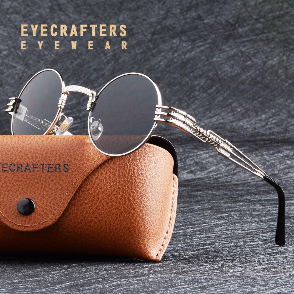 Spring Leg Round Frame Sunglasses - Amaryllisstores