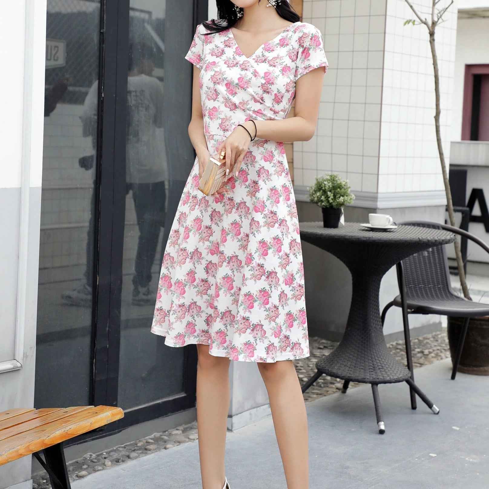 Digital Printing Plus Size Women's Clothing Looks Thin