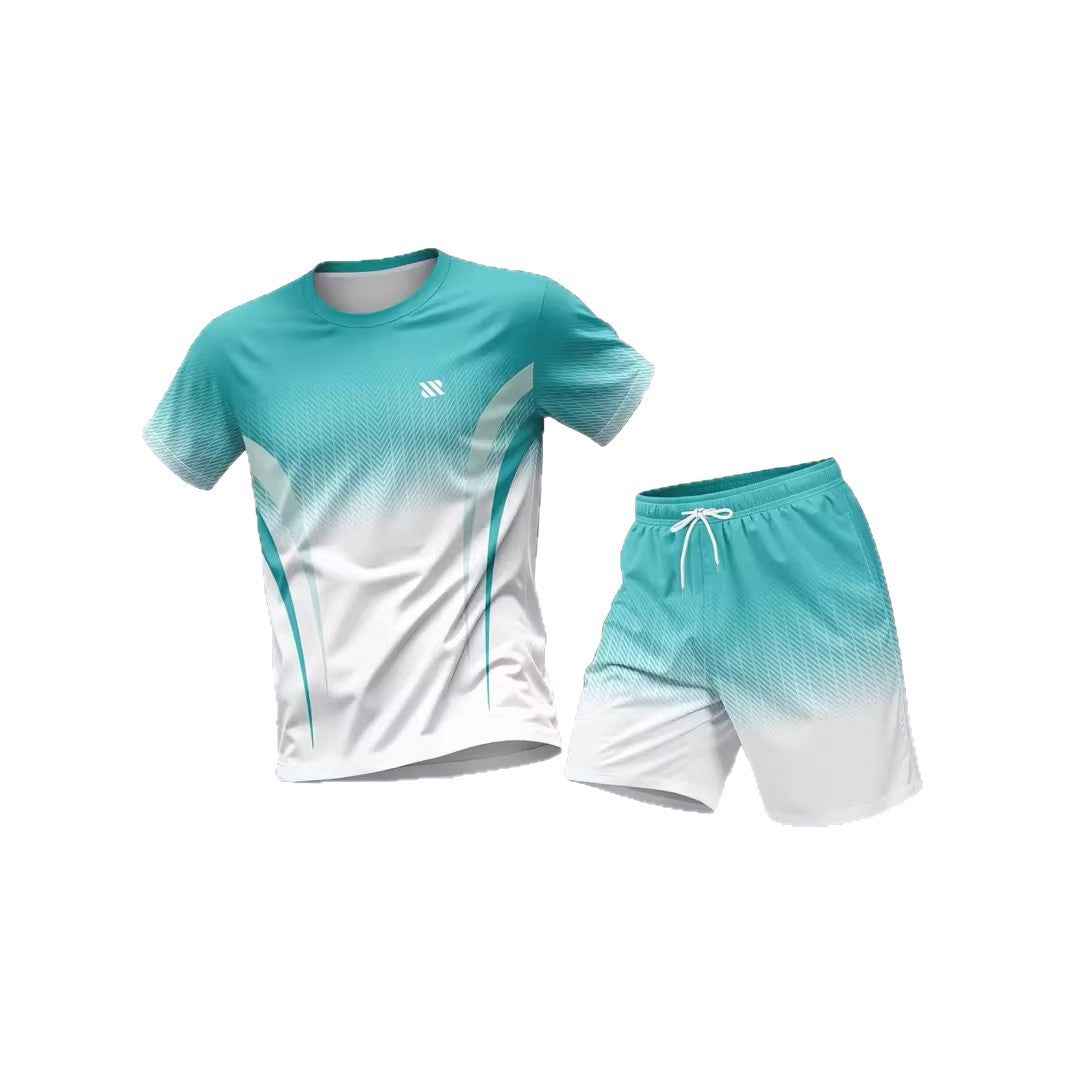 Men's Crew Neck Tee and Shorts Set