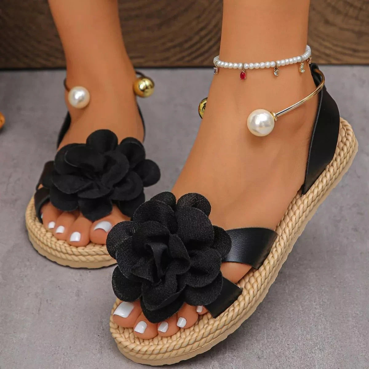 Flower Open Toe Sandals
