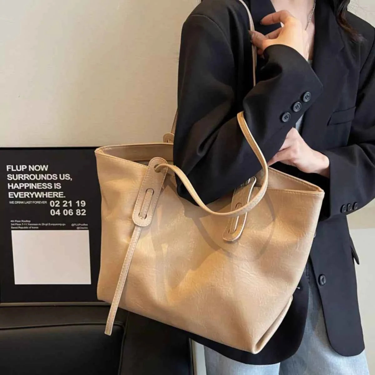 PU Leather Shoulder Bag