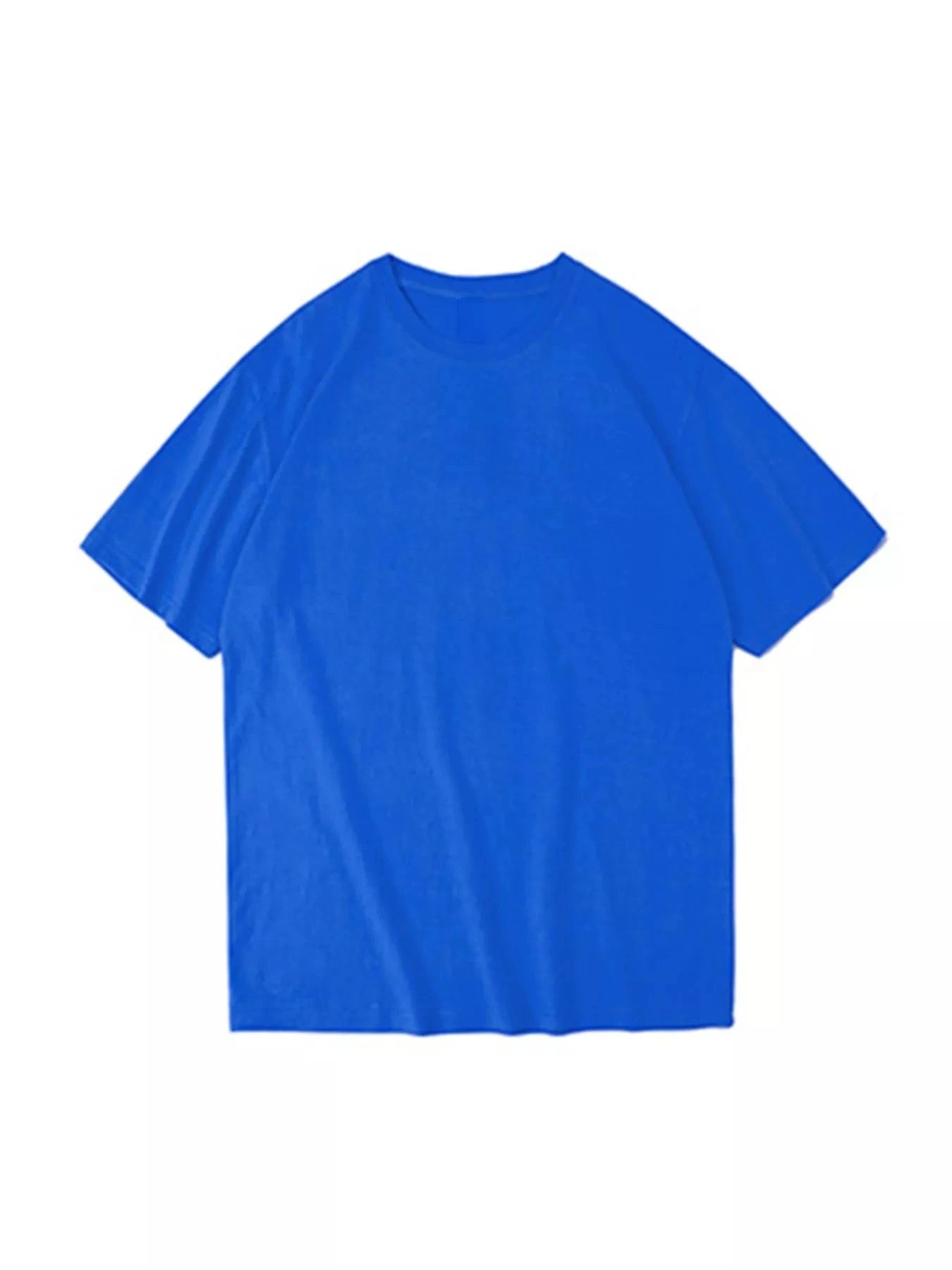 Men's Full Size Classic Crew Neck Solid Color T-Shirt Plus Size