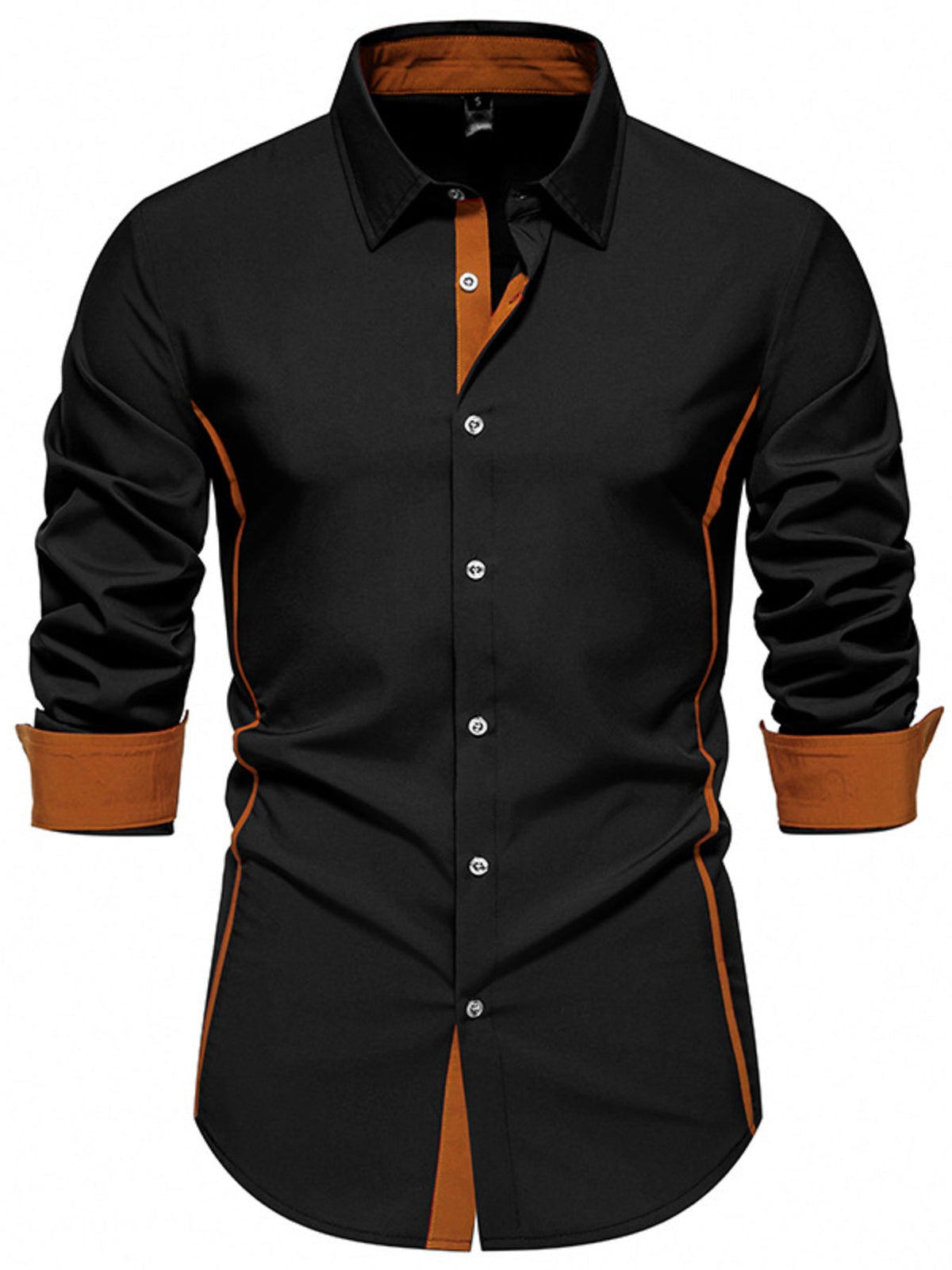 Men's Contrast Trim Button-Down Shirt