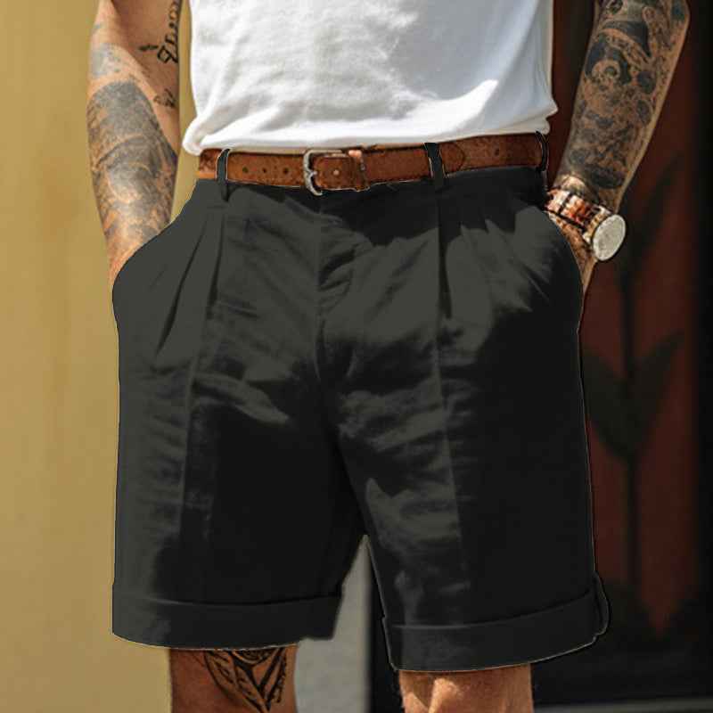 Men's Straight Leg Shorts With Pockets  Casual Dress Pants Loose Fit Summer Bottoms For Daily Wear Clothing