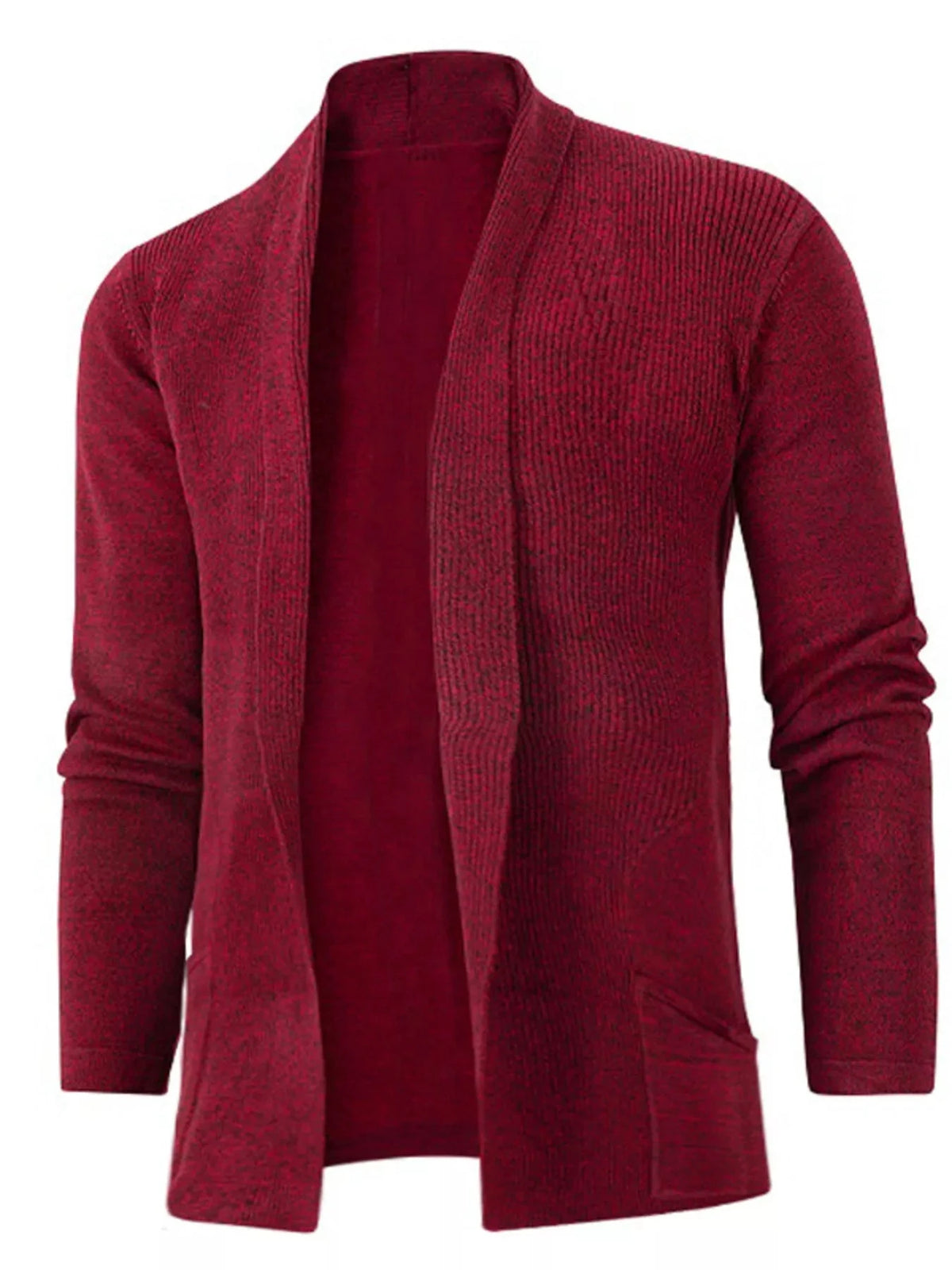 Men's Plus Size Long Sleeve Open Front Cardigan