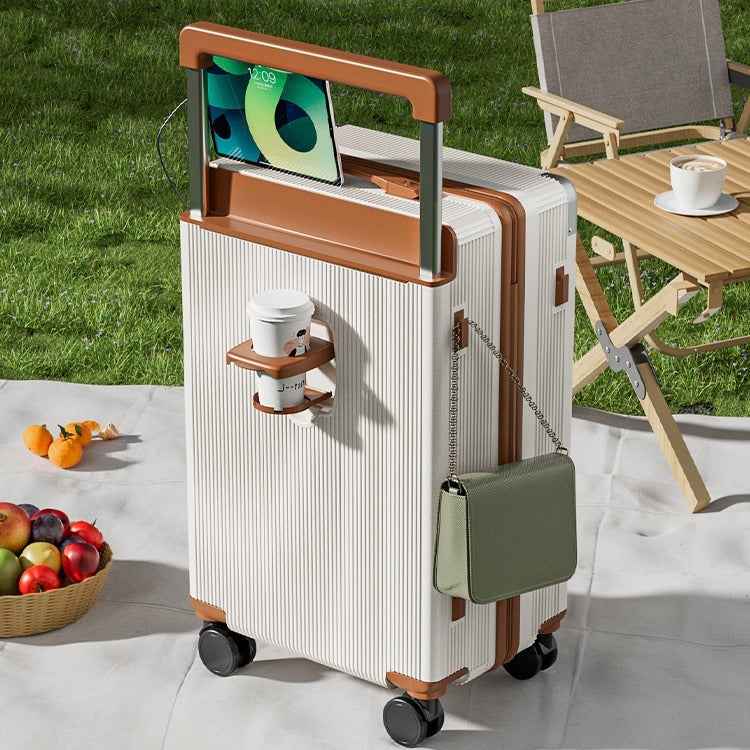 20 Inch 24 Inch Wide Handle Luggage, Silent Rotating Wheel Travel Luggage, Durable Password Lock Carry On Luggage