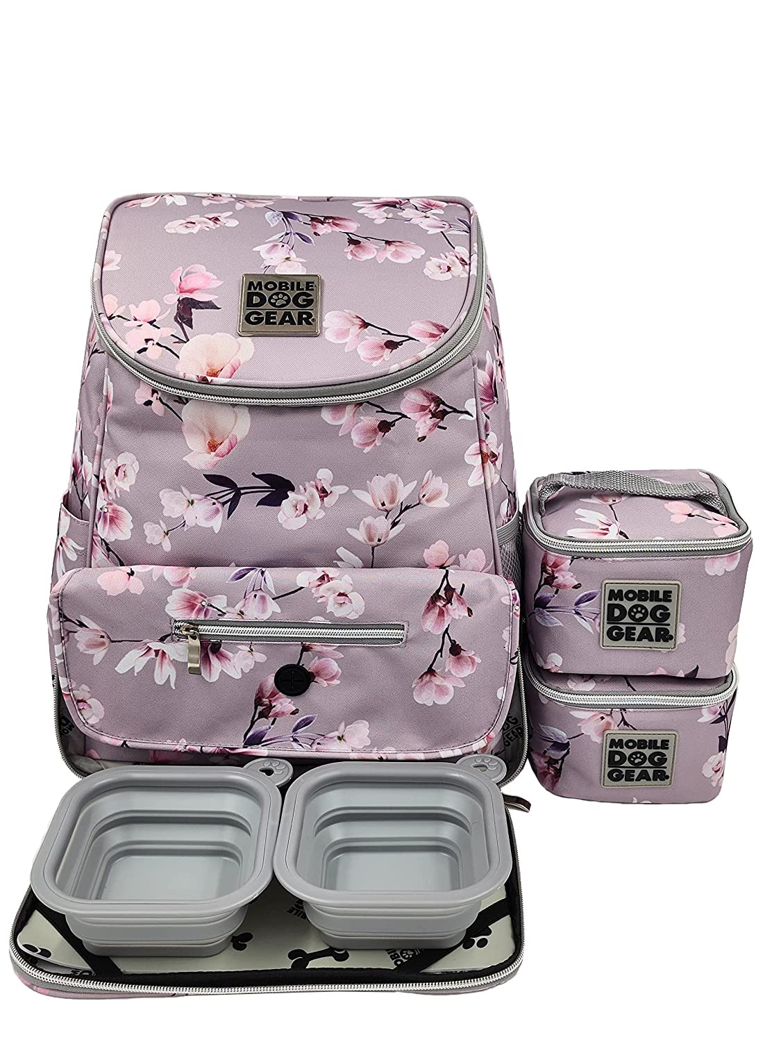 Essential Dog Travel Bag Backpack: Mobile Dog Gear Week Away with Food Containers & Water Bowls - Amaryllisstores