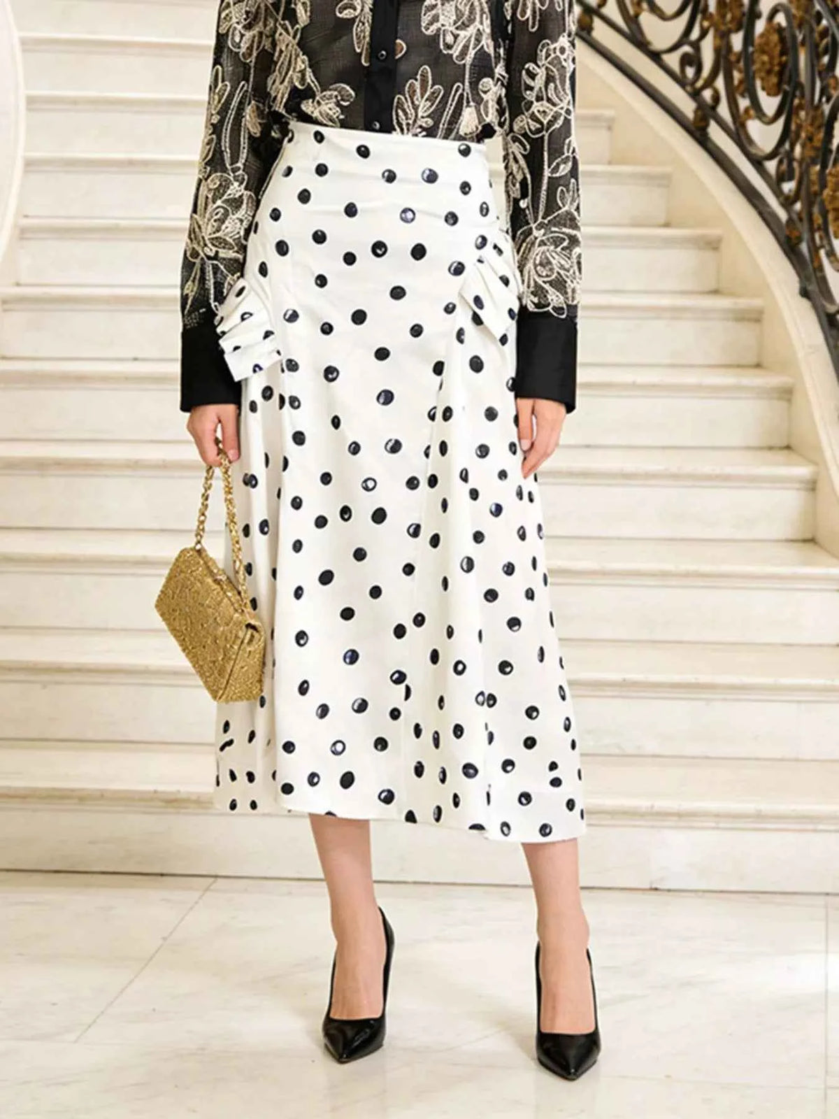 Polka Dot Ruffle Skirt