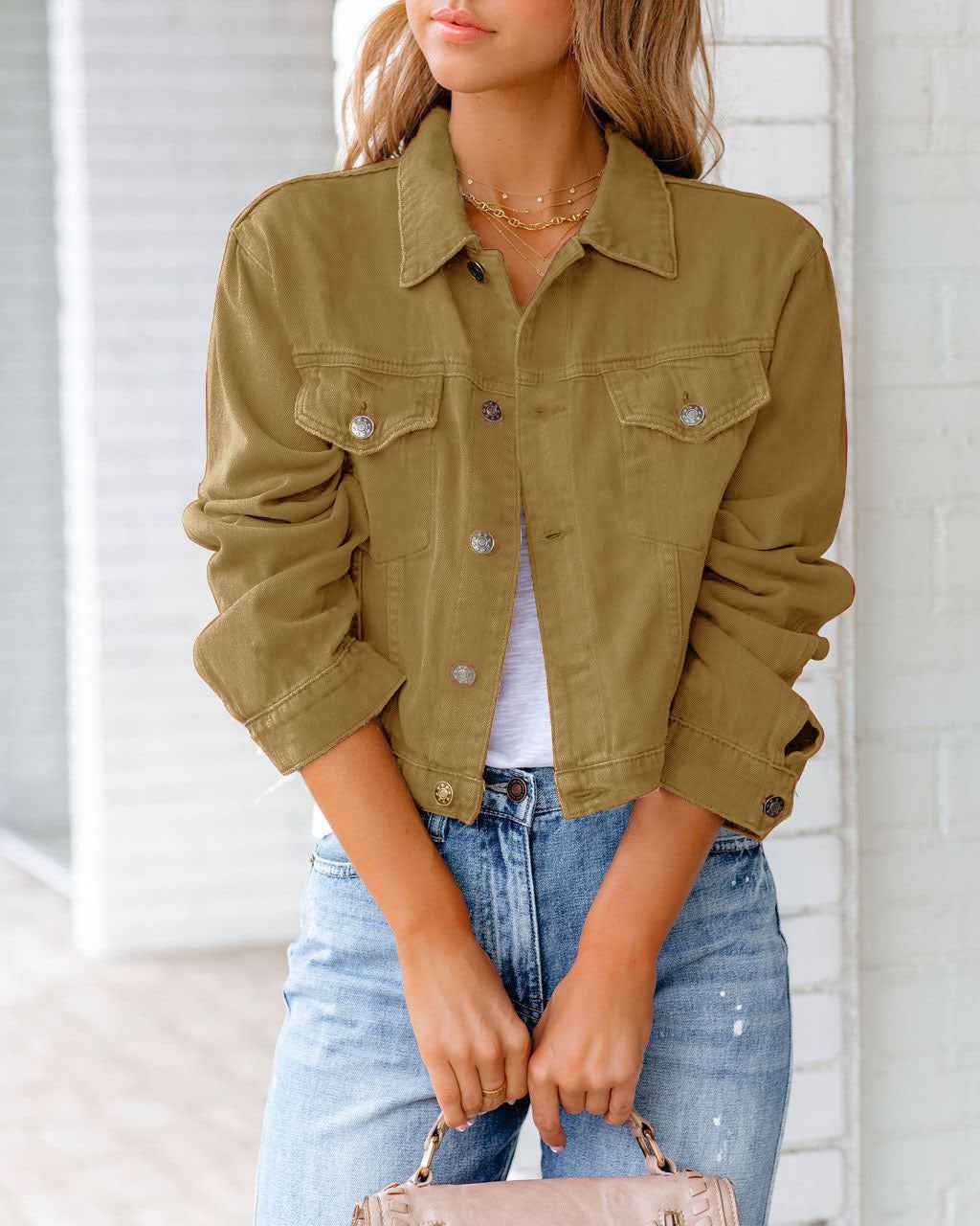 Long Sleeve Denim Jacket Autumn Winter New Style Commute Style Universal Gender Casual Fashion Short Outerwear