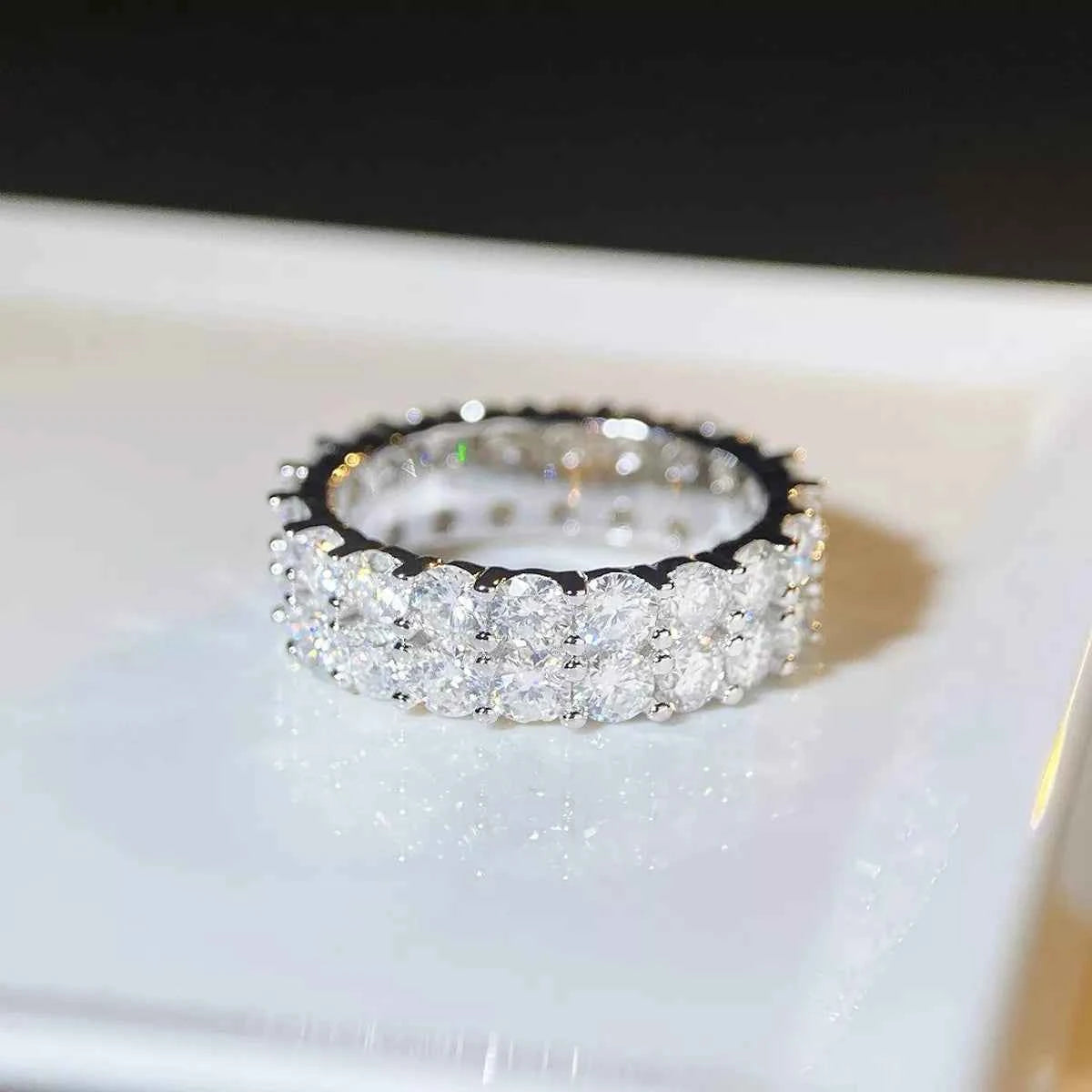 925 Sterling Silver Moissanite Ring