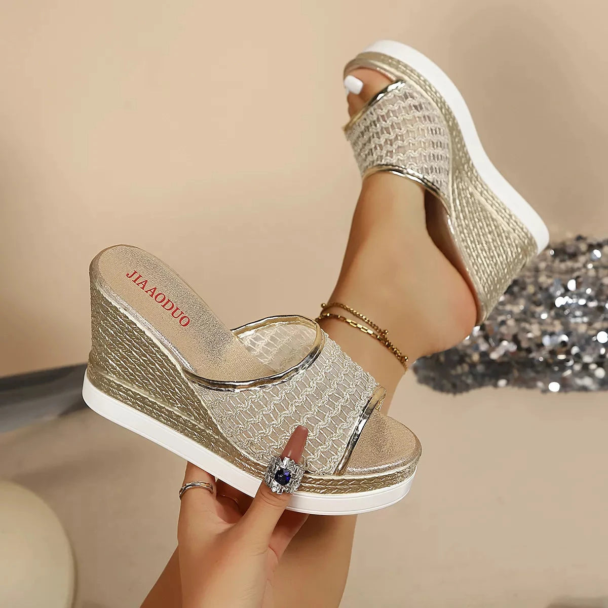 Open Toe Wedge Sandals
