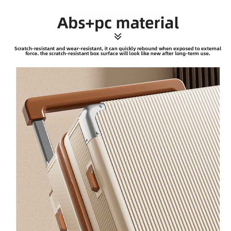 20 Inch 24 Inch Wide Handle Luggage, Silent Rotating Wheel Travel Luggage, Durable Password Lock Carry On Luggage