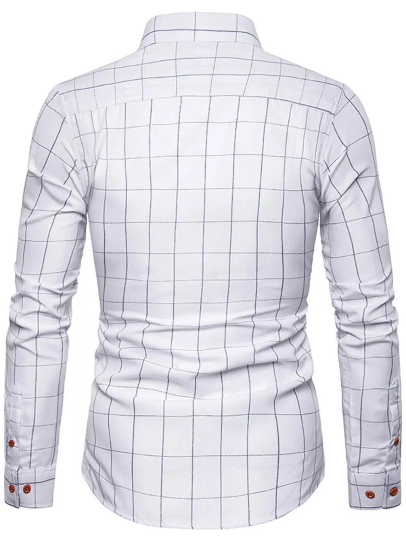 Men's Plus Size Classic Plaid Button-Down Shirt
