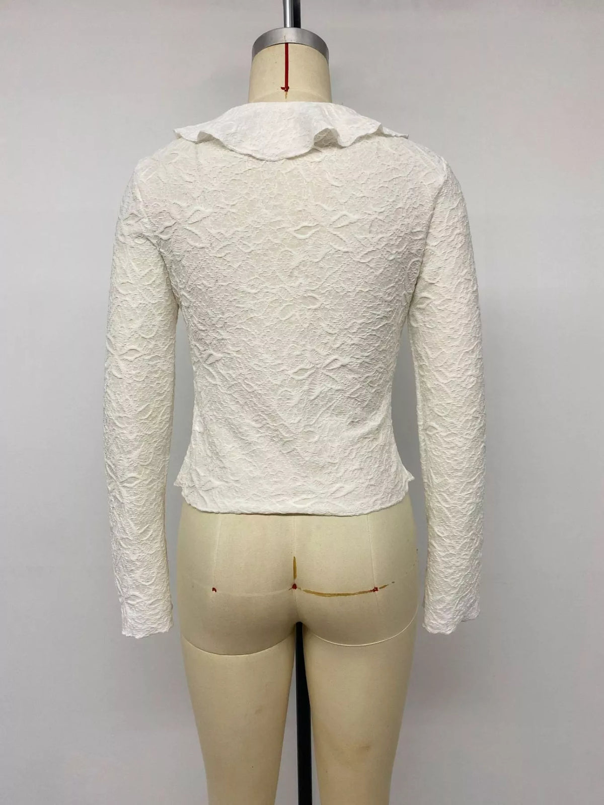 Ruffled Long-Sleeve T-Shirt. Ruffled Long-Sleeve T-Shirt