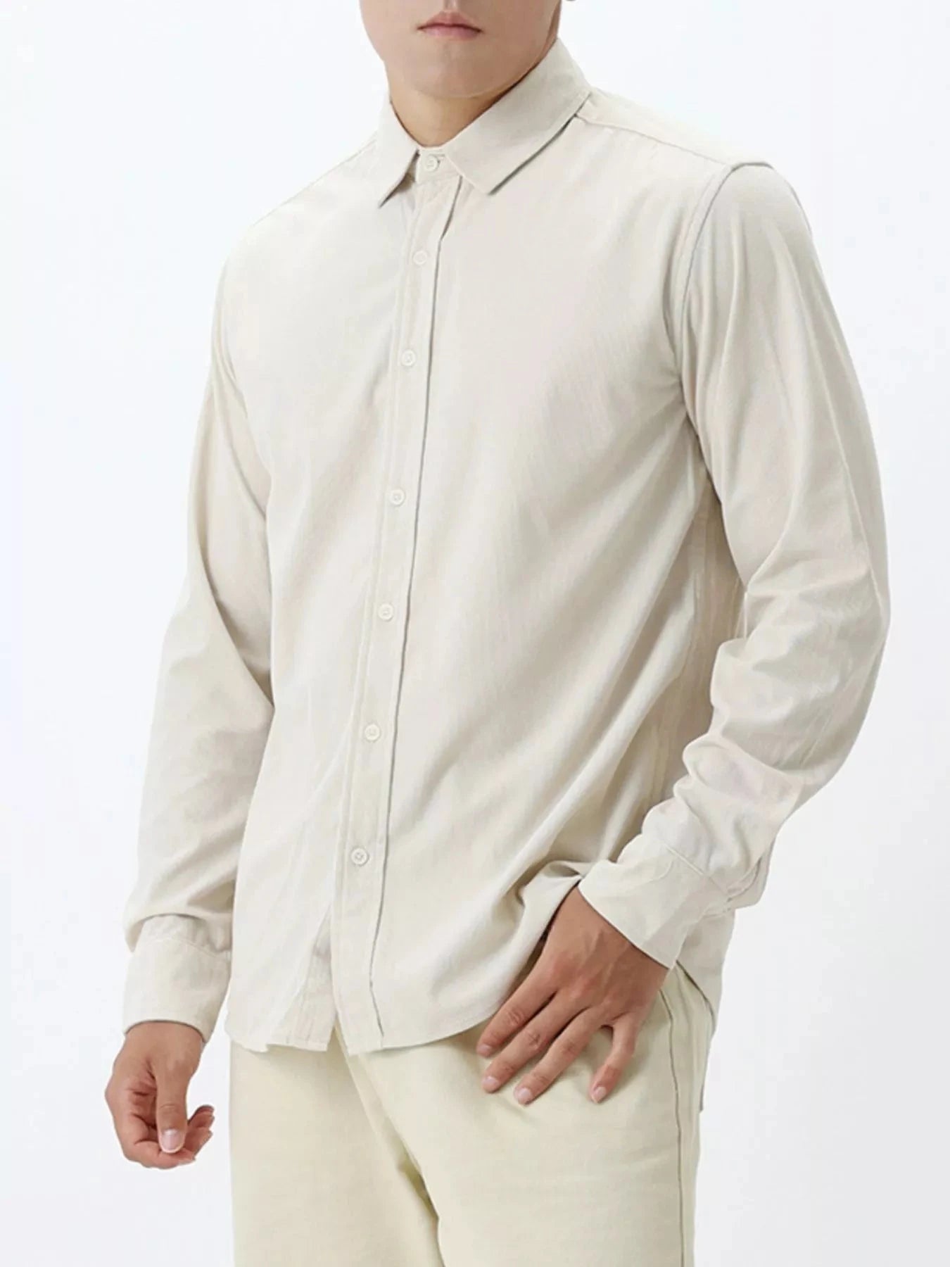 Men's Plus Size Button Up Long Sleeve Shirt