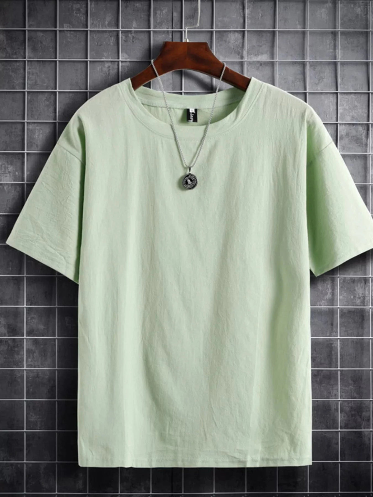 Men's Plus Size Solid Color Short Sleeve T-Shirt