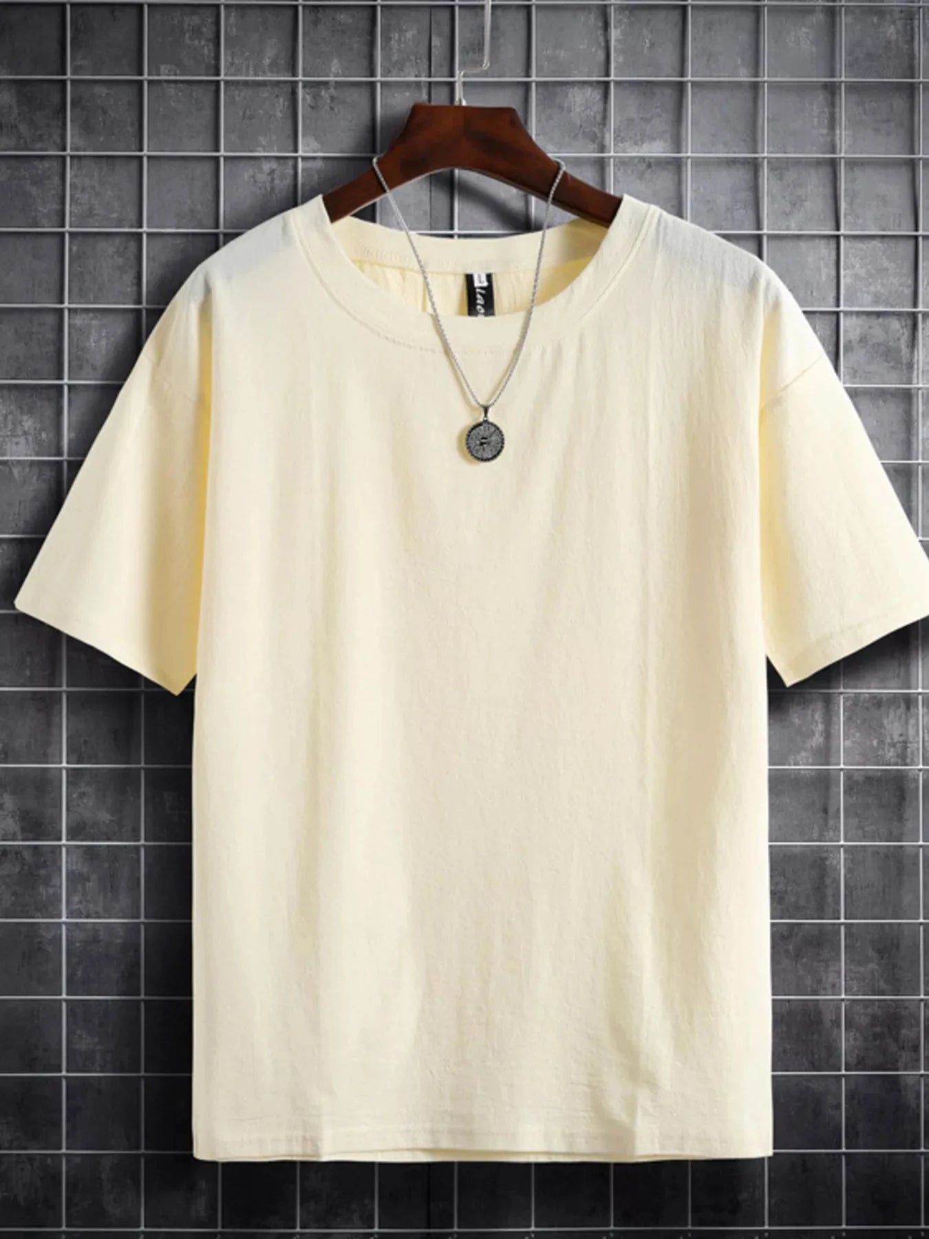 Men's Plus Size Solid Color Short Sleeve T-Shirt