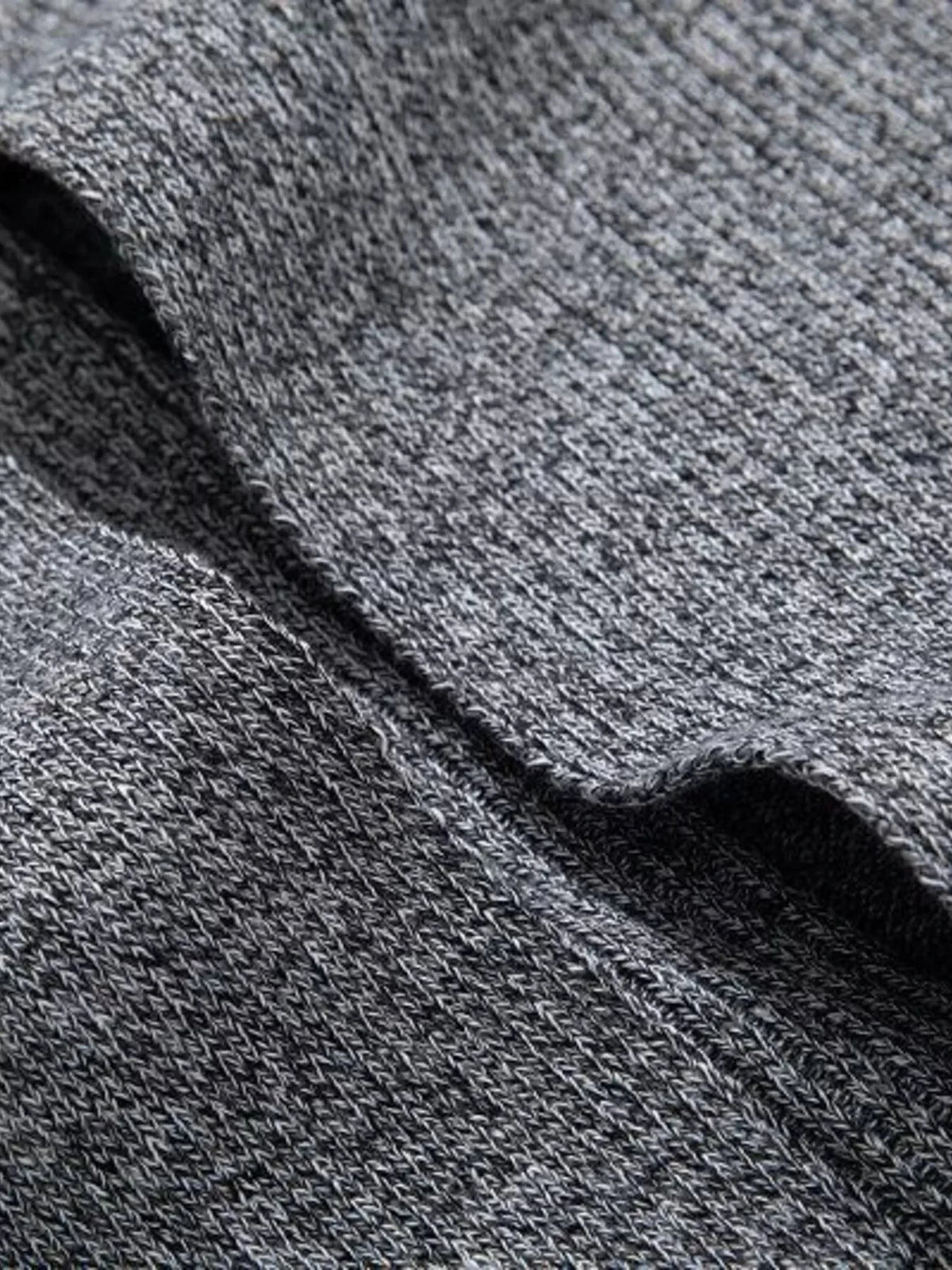 Men's Plus Size Heathered Open Front Longline Knit Cardigan with Pockets